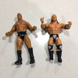 WWE Superstars Action Figures, "The Rock" & "Triple H"